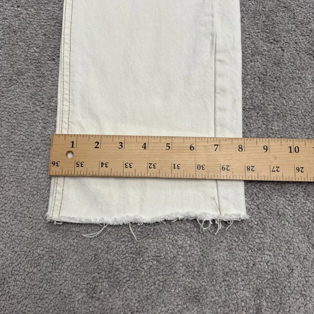 BDG Urban Outfitters Cowbuy Wide Leg Denim Jeans Womens 25 Off White High Rise